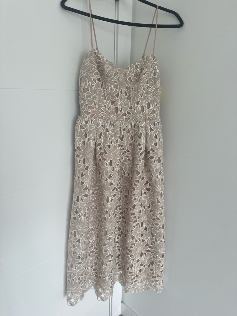 Lucy Paris Mona Floral Lace Midi Dress